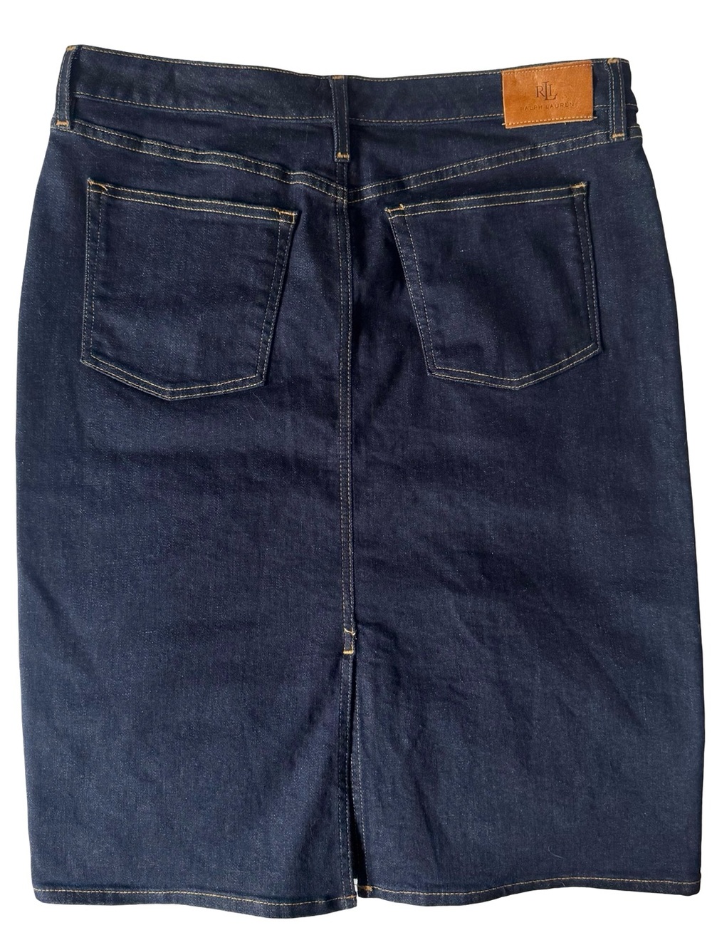 NWT Lauren Ralph Lauren Dark Indigo Denim Skirt - Picture 4 of 9